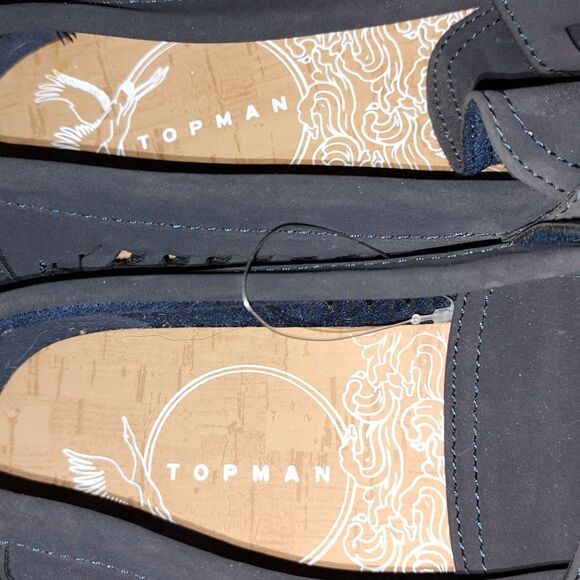 Topman navy weave morgan saddle loafers Sz 9 NWT - Picture 6 of 7